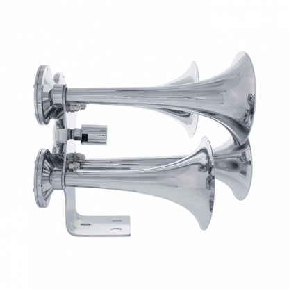 4 Trumpets Air Powered "Competition Series" Chrome Train Horn