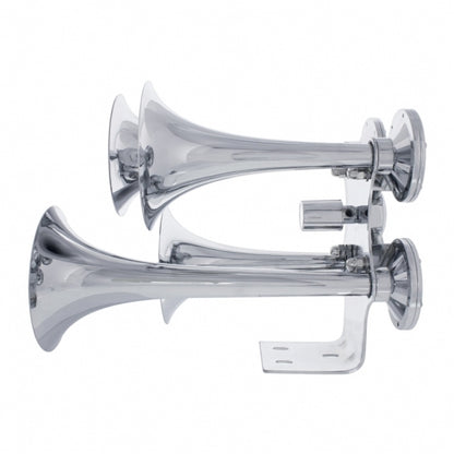 4 Trumpets Air Powered "Competition Series" Chrome Train Horn