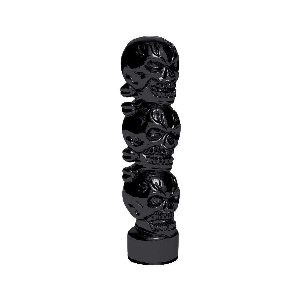 Colored 1/2"-13 Thread-On 3 Skull Gearshift Knob