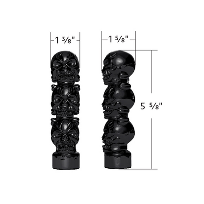 Colored 1/2"-13 Thread-On 3 Skull Gearshift Knob