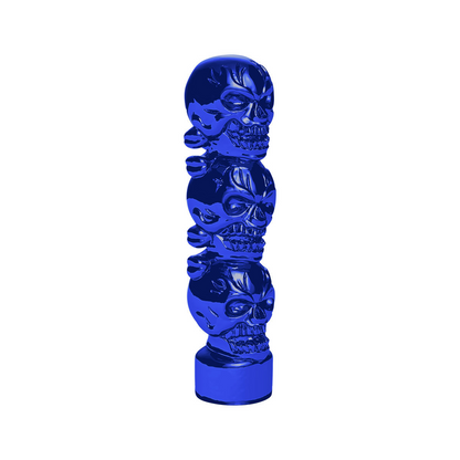 Colored 1/2"-13 Thread-On 3 Skull Gearshift Knob