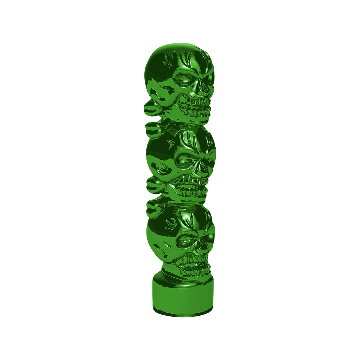 Colored 1/2"-13 Thread-On 3 Skull Gearshift Knob