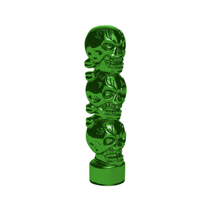 Colored 1/2"-13 Thread-On 3 Skull Gearshift Knob