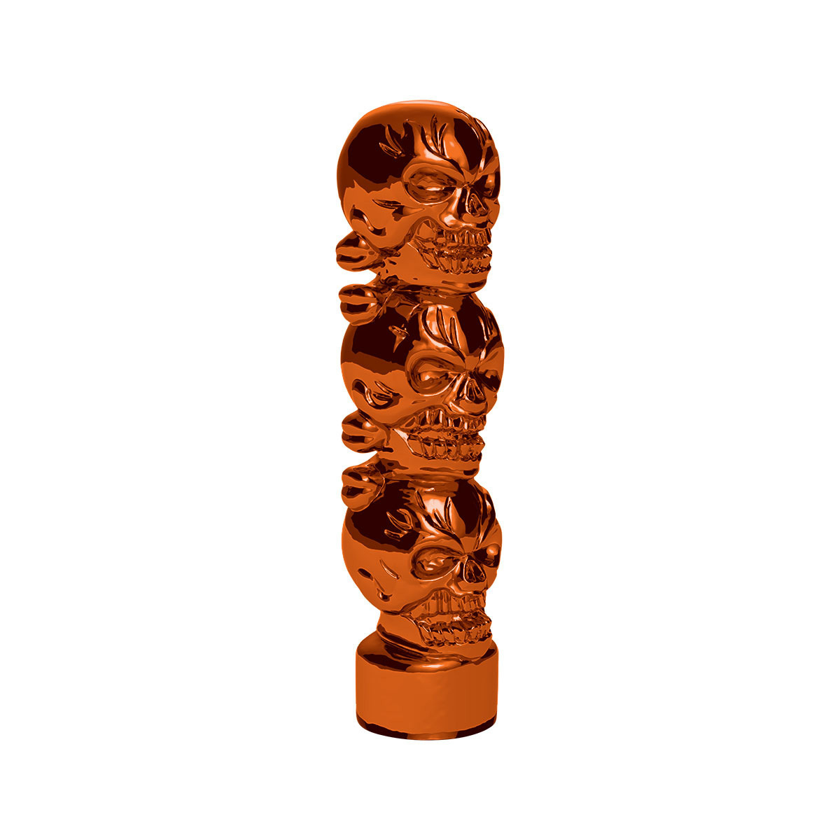 Colored 1/2"-13 Thread-On 3 Skull Gearshift Knob