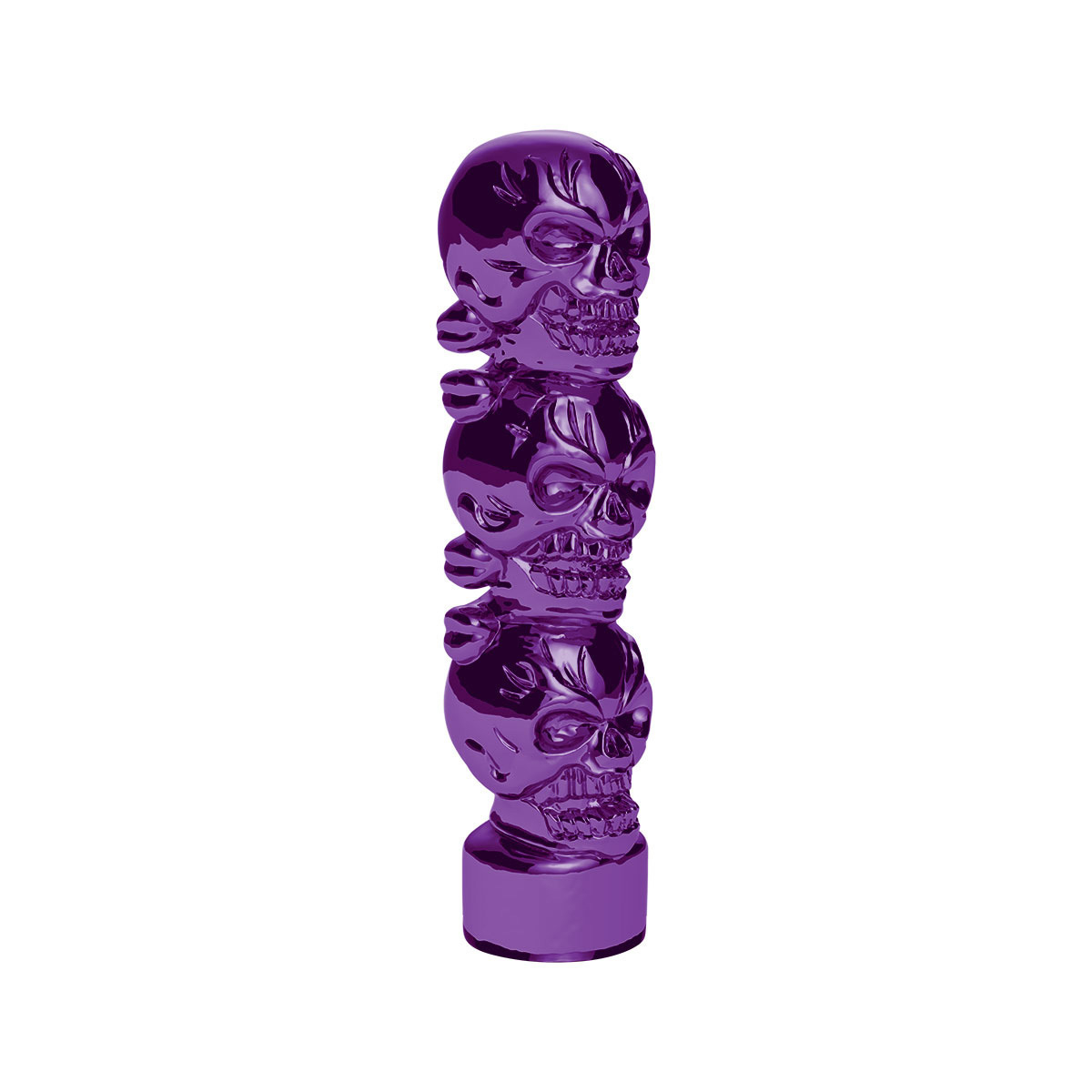 Colored 1/2"-13 Thread-On 3 Skull Gearshift Knob