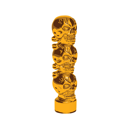 Colored 1/2"-13 Thread-On 3 Skull Gearshift Knob