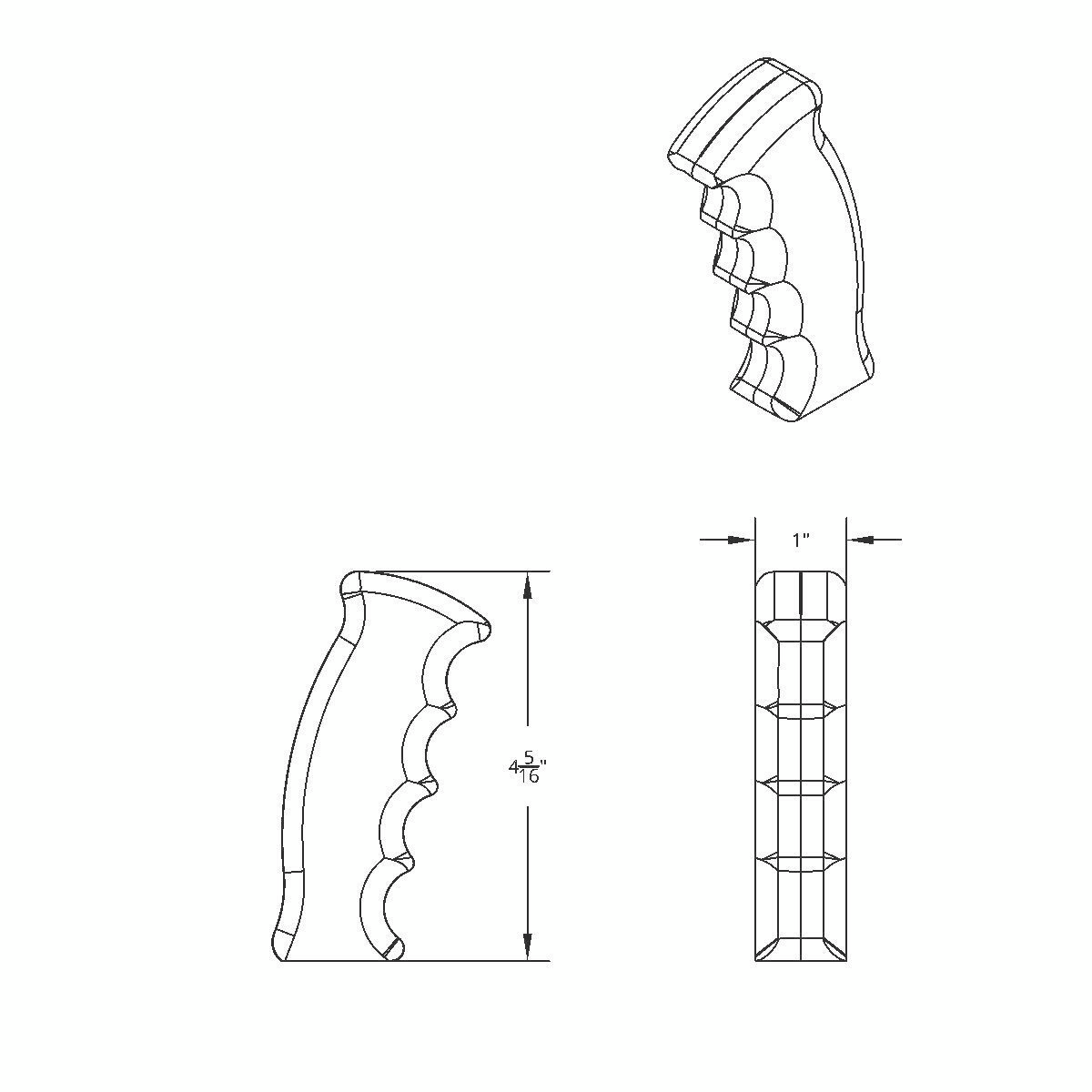 Thread-On Pistol Grip Gearshift Knob