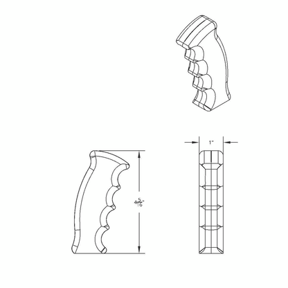Thread-On Pistol Grip Gearshift Knob