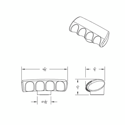 Thread-On T-Shape Grip Gearshift Knob