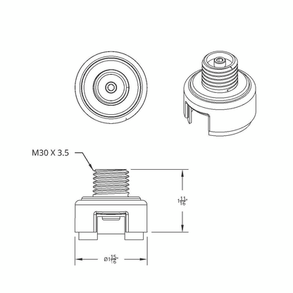 M30X3.5 Thread-On Gearshift Adapter for Eaton Fuller 13/15/18 Speed