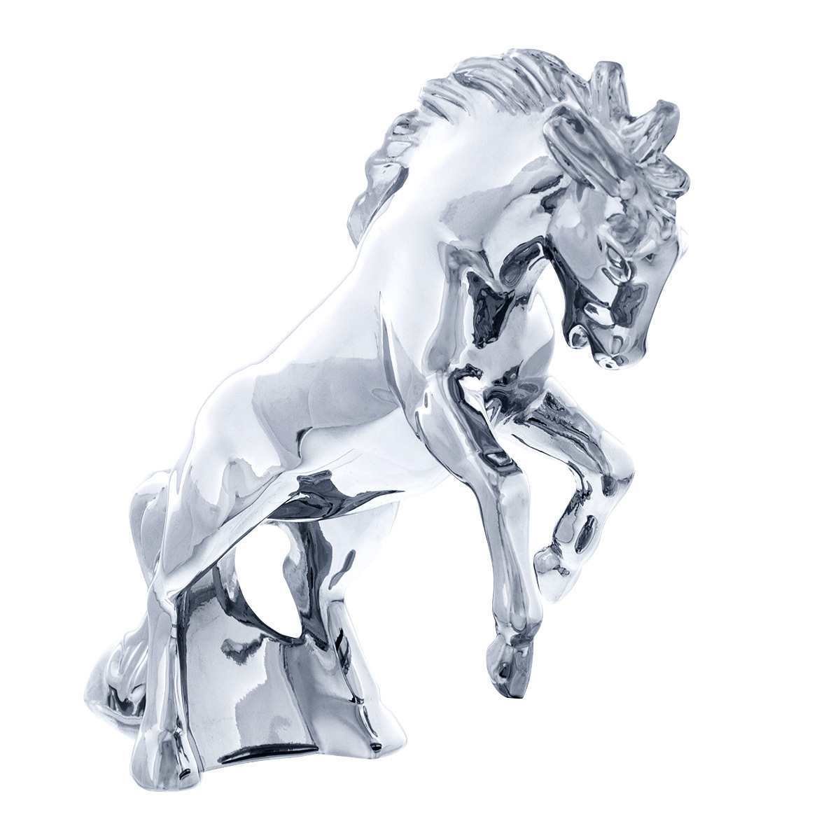 Die-Cast Fighting Stallion Hood Ornament