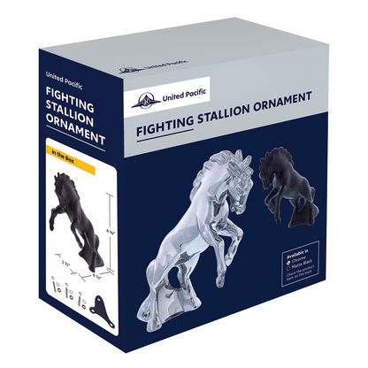 Die-Cast Fighting Stallion Hood Ornament