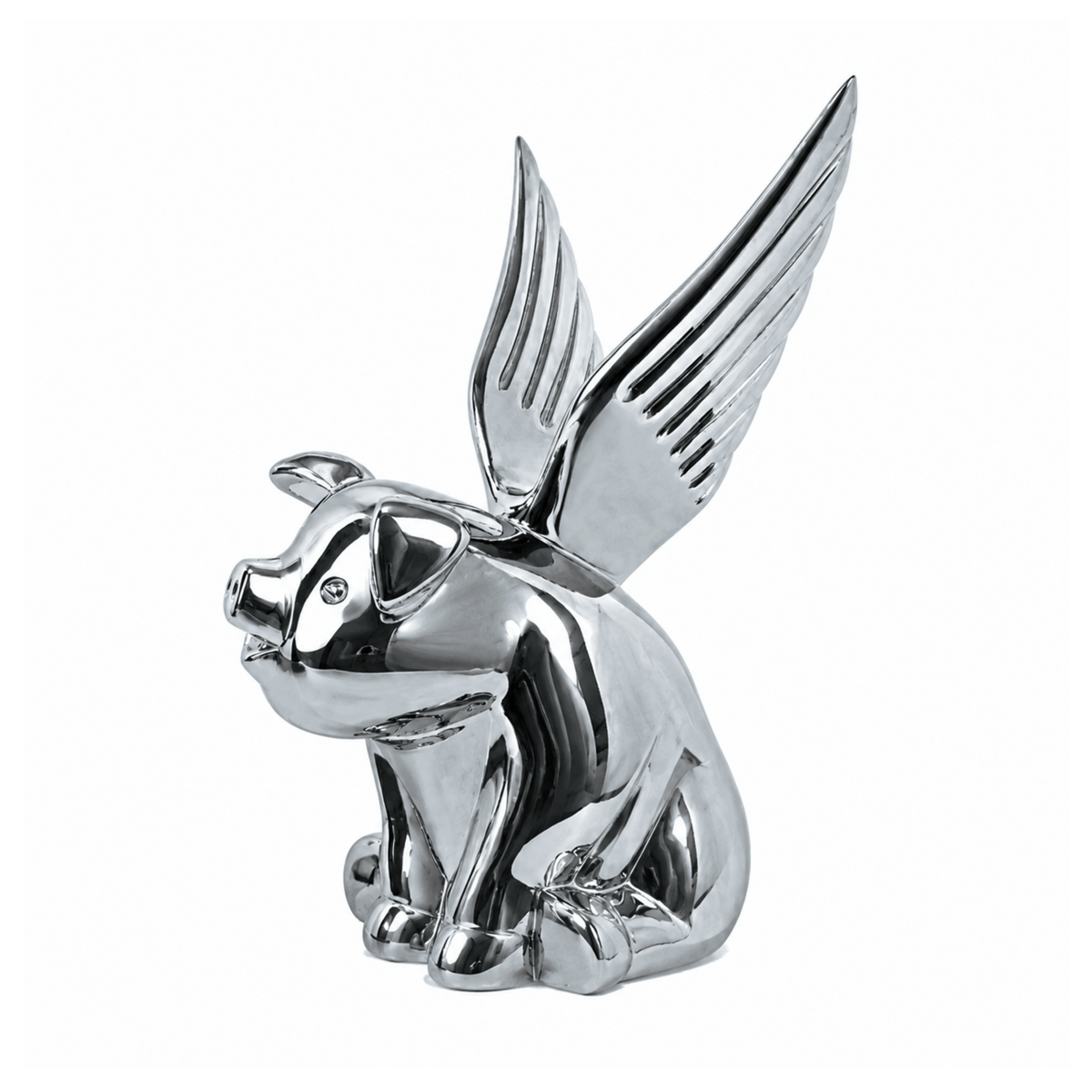 Die-Cast Flying Pig Hood Ornament