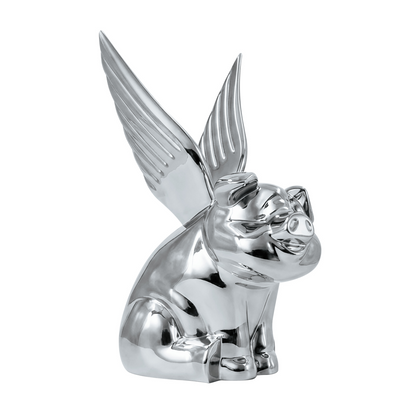 Die-Cast Flying Pig Hood Ornament