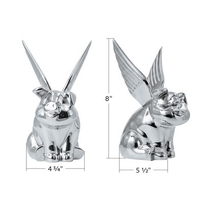 Die-Cast Flying Pig Hood Ornament