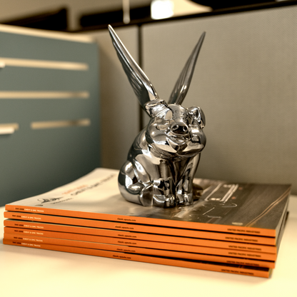 Die-Cast Flying Pig Hood Ornament