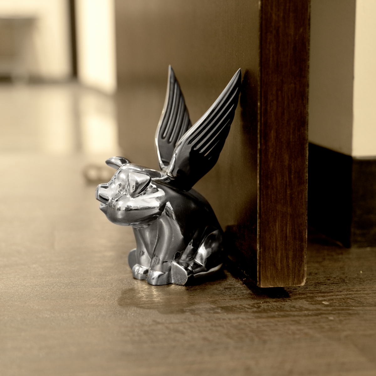 Die-Cast Flying Pig Hood Ornament