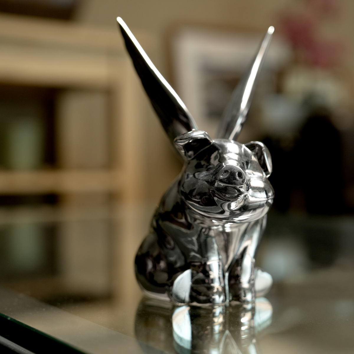 Die-Cast Flying Pig Hood Ornament
