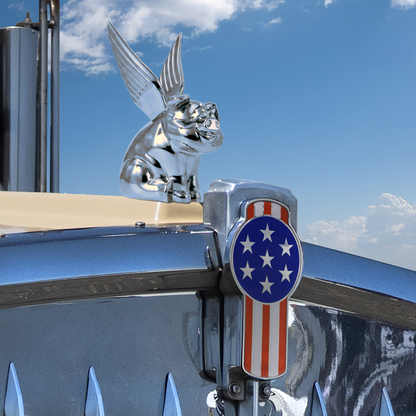 Die-Cast Flying Pig Hood Ornament