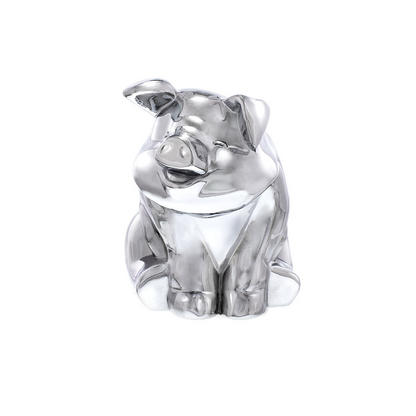 Die-Cast Sitting Pig Hood Ornament