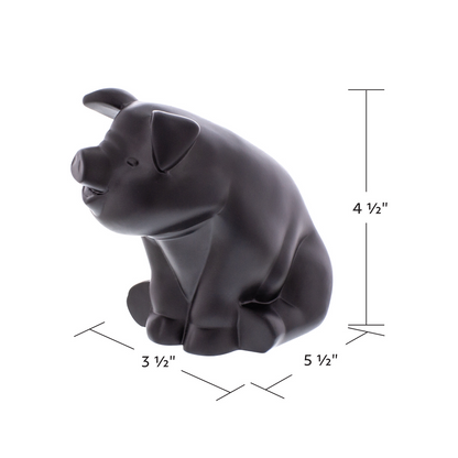 Die-Cast Sitting Pig Hood Ornament