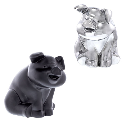 Die-Cast Sitting Pig Hood Ornament