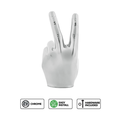 Die-Cast Peace Sign Hood Ornament