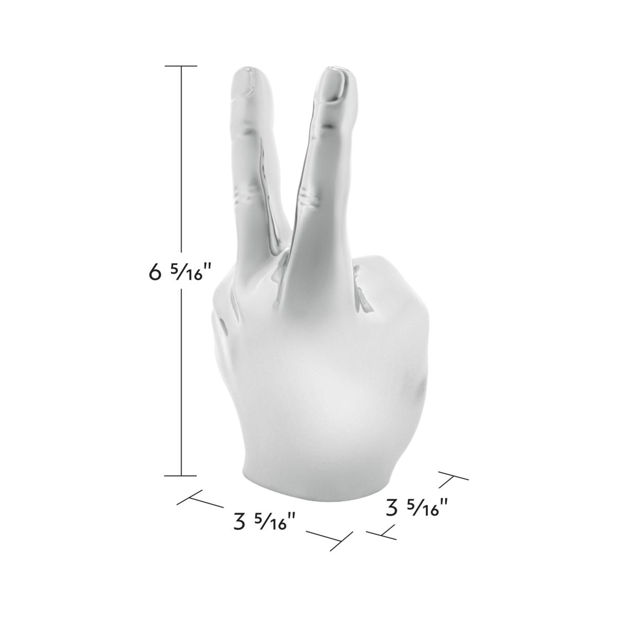 Die-Cast Peace Sign Hood Ornament