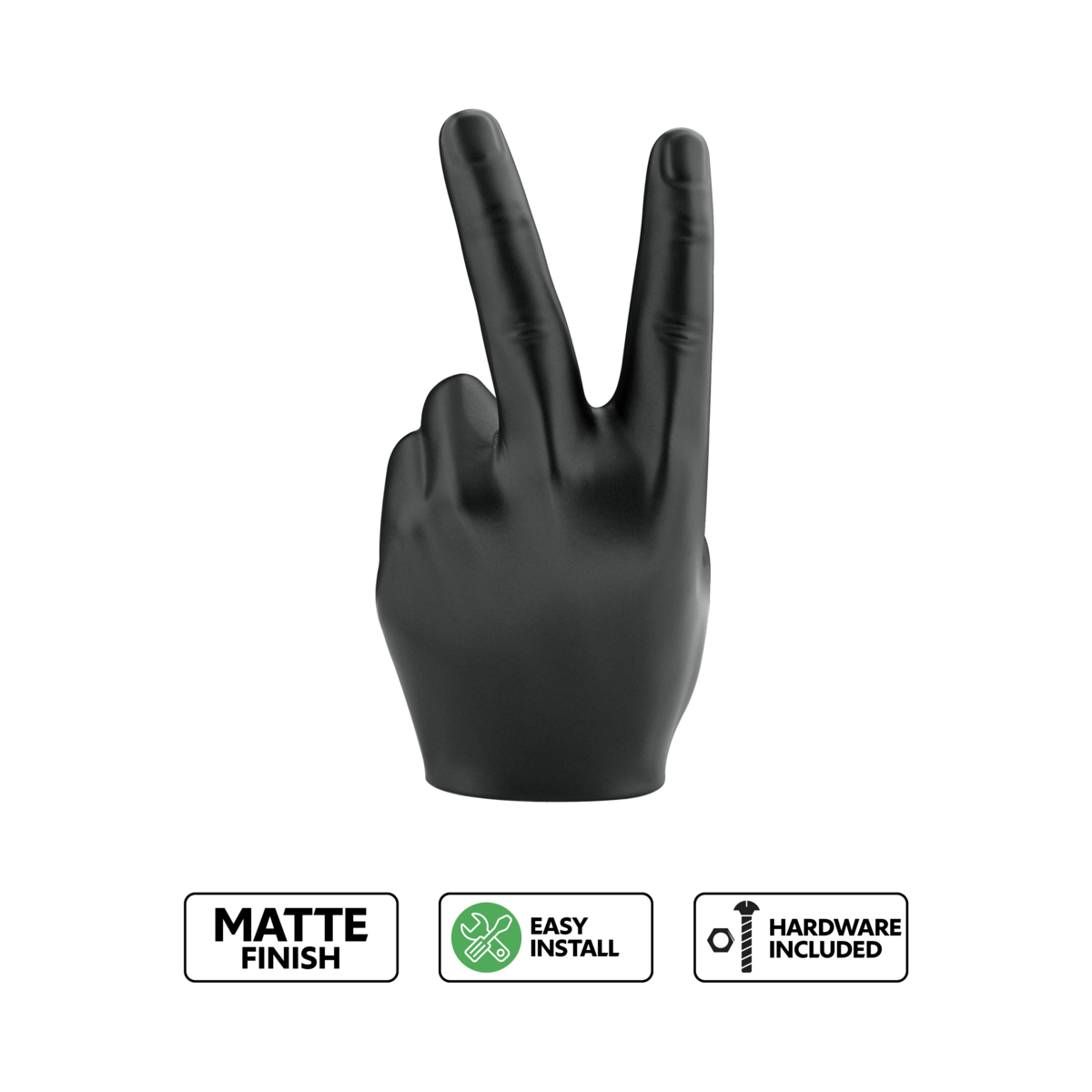 Die-Cast Peace Sign Hood Ornament