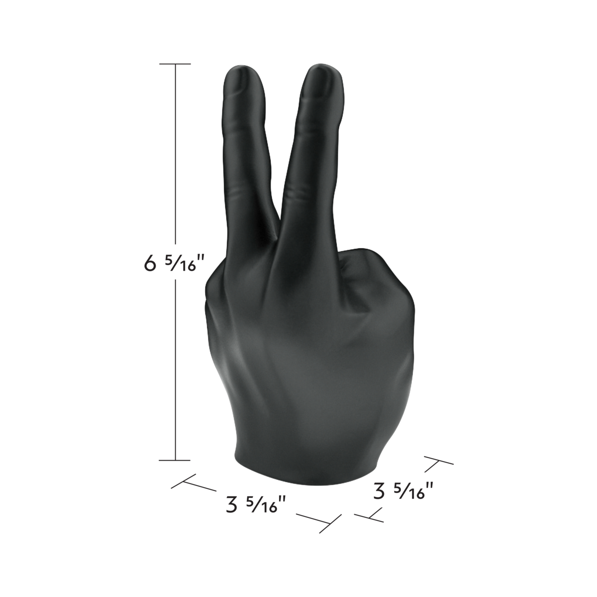 Die-Cast Peace Sign Hood Ornament