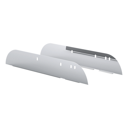 Pair of Peterbilt 300 Series Door Mounted Mirror Trucks 2005 and Newer Stainless Steel 5" Chop Top Window Trim
