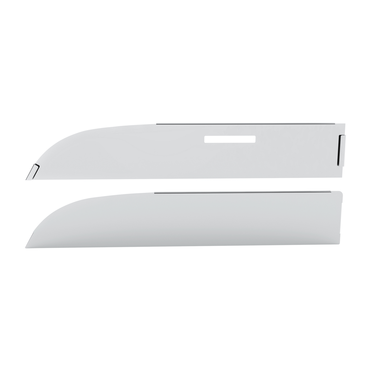 Pair of Peterbilt 567, 579 Convex Mirror Trucks 2012-2017 Stainless Steel 6" Chop Top Window Trim