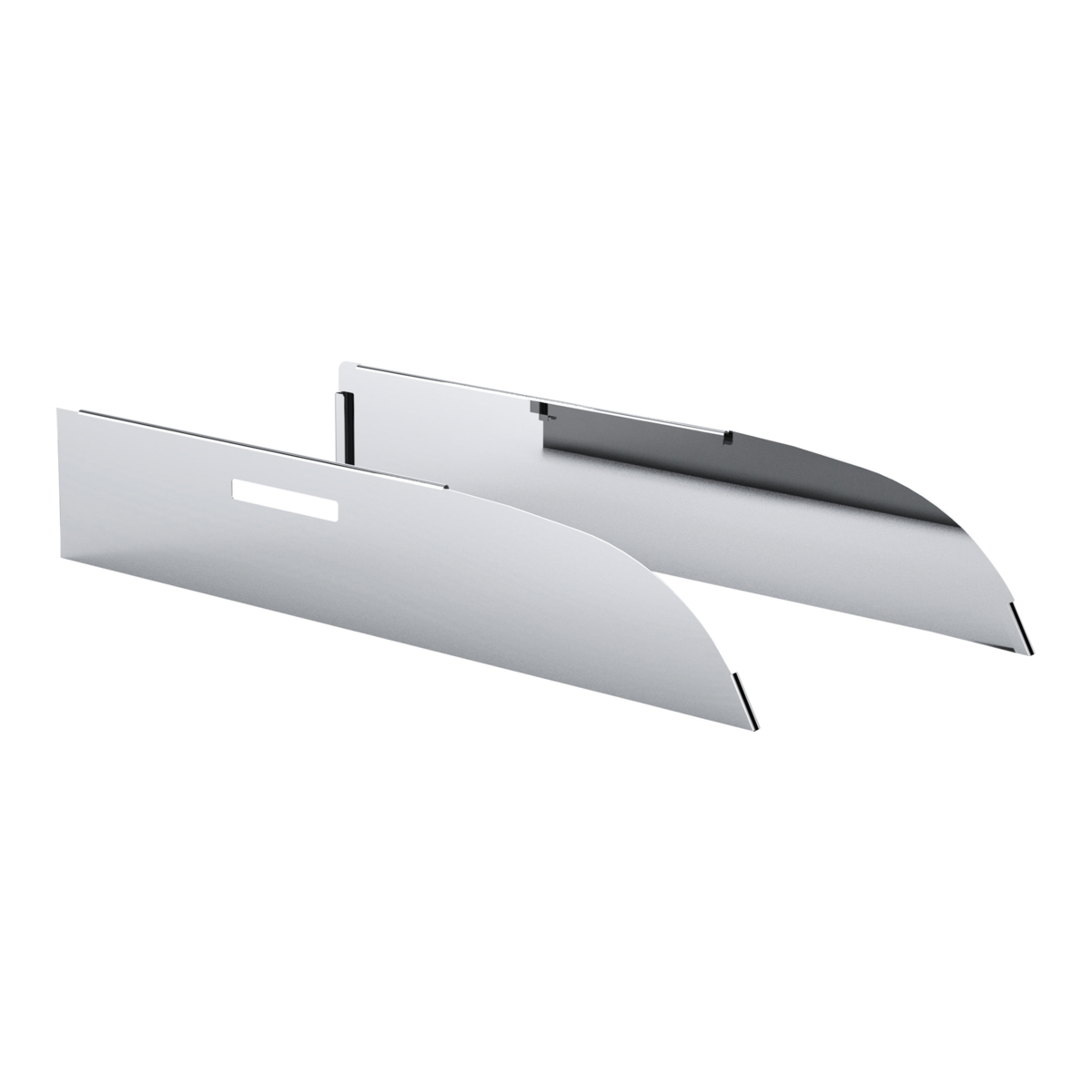 Pair of Peterbilt 567, 579 Convex Mirror Trucks 2012-2017 Stainless Steel 6" Chop Top Window Trim
