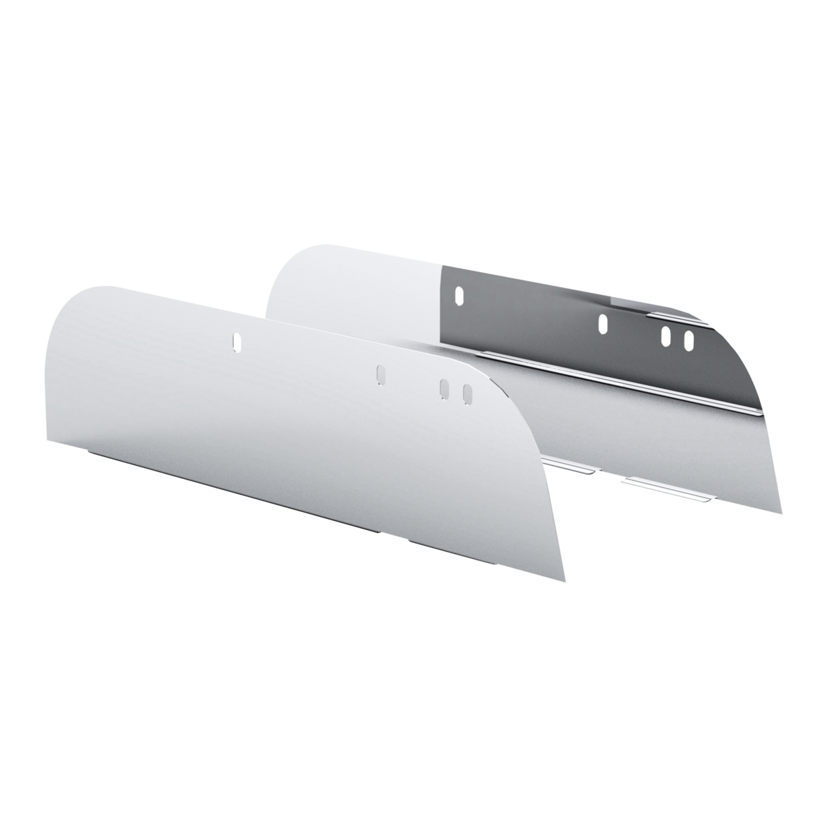 Pair of Peterbilt Door Mounted Mirror Trucks 2005 and Newer Stainless Steel 8" Chop Top Window Trim