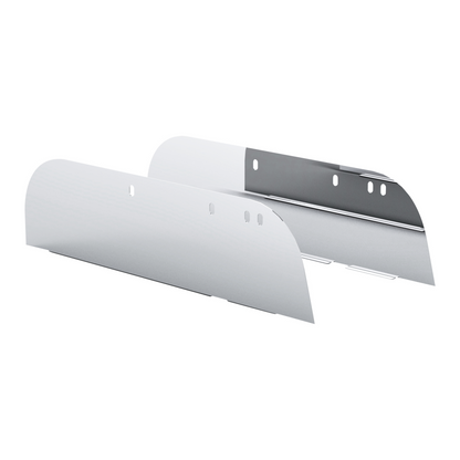 Pair of Peterbilt Door Mounted Mirror Trucks 2005 and Newer Stainless Steel 8" Chop Top Window Trim