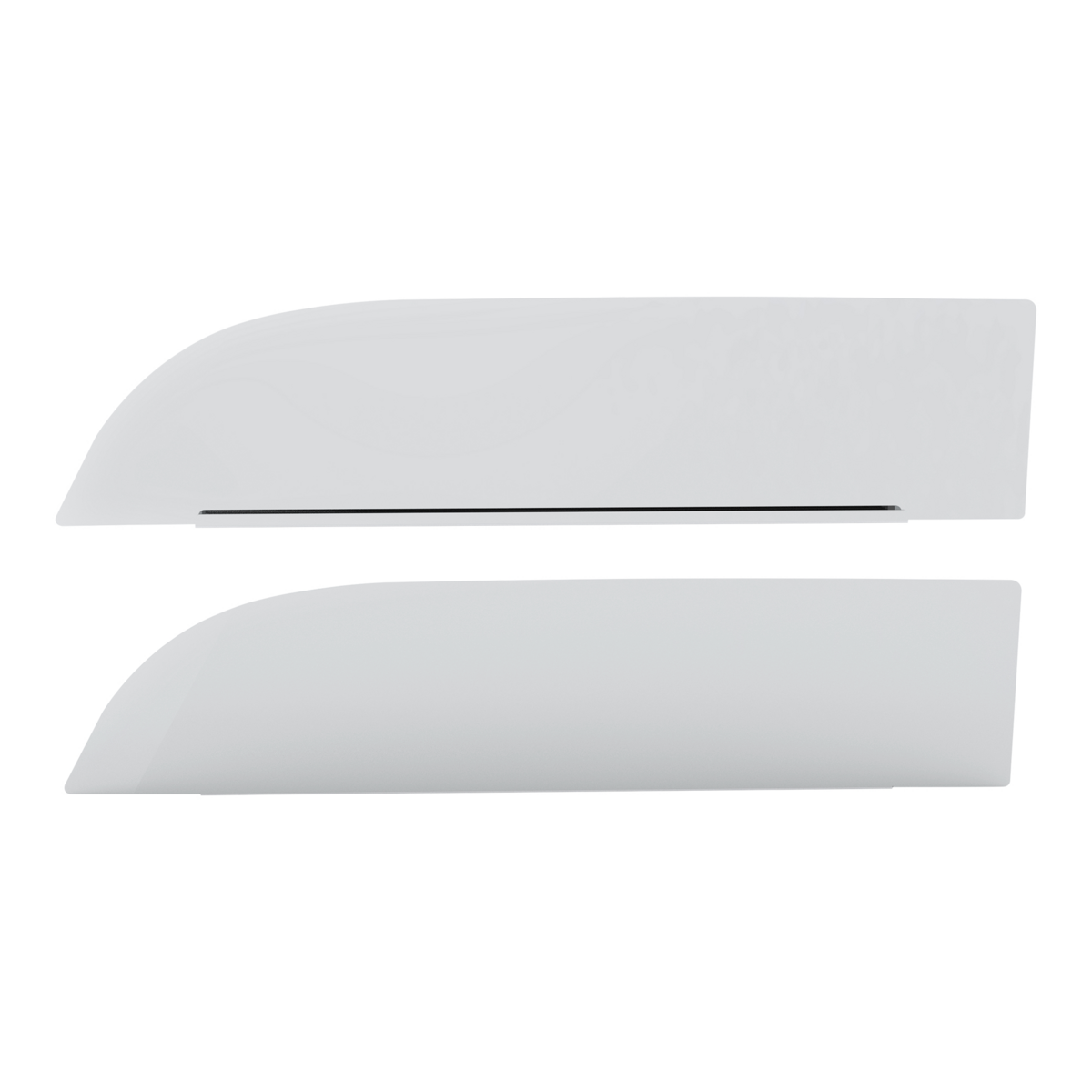 Pair of Peterbilt 579 Convex Mirror Trucks 2012-2026 Stainless Steel 8" Chop Top Window Trim