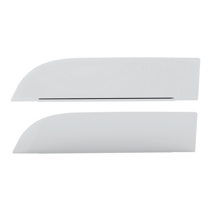 Pair of Peterbilt 579 Convex Mirror Trucks 2012-2026 Stainless Steel 8" Chop Top Window Trim