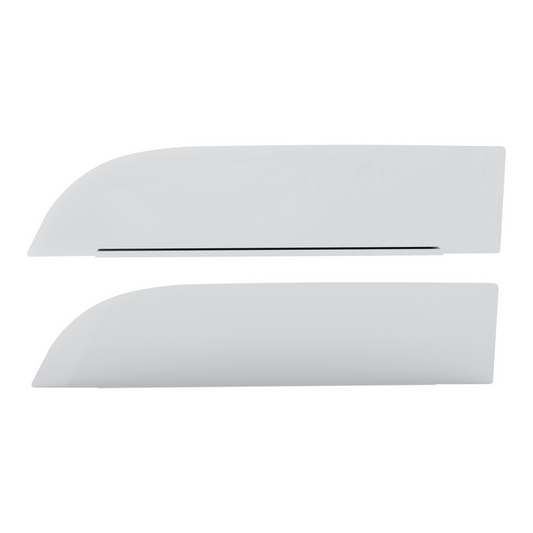 Pair of Peterbilt 579 Convex Mirror Trucks 2012-2026 Stainless Steel 8" Chop Top Window Trim