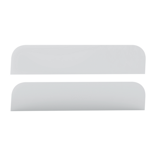 Pair of Peterbilt 379, 388, 389 Stainless Steel 6.5" Sleeper Chop Top Window Trim