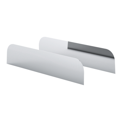 Pair of Peterbilt 379, 388, 389 Stainless Steel 6.5" Sleeper Chop Top Window Trim