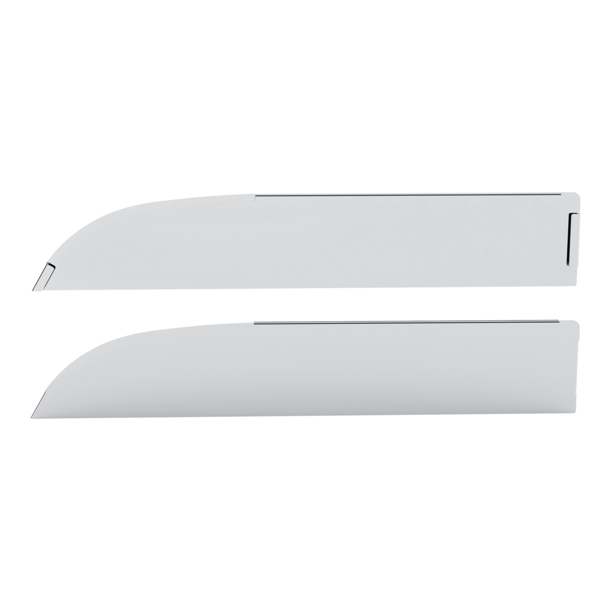 Pair of Kenworth T680, T880 2012-2017 Stainless Steel 6" Chop Top Window Trim
