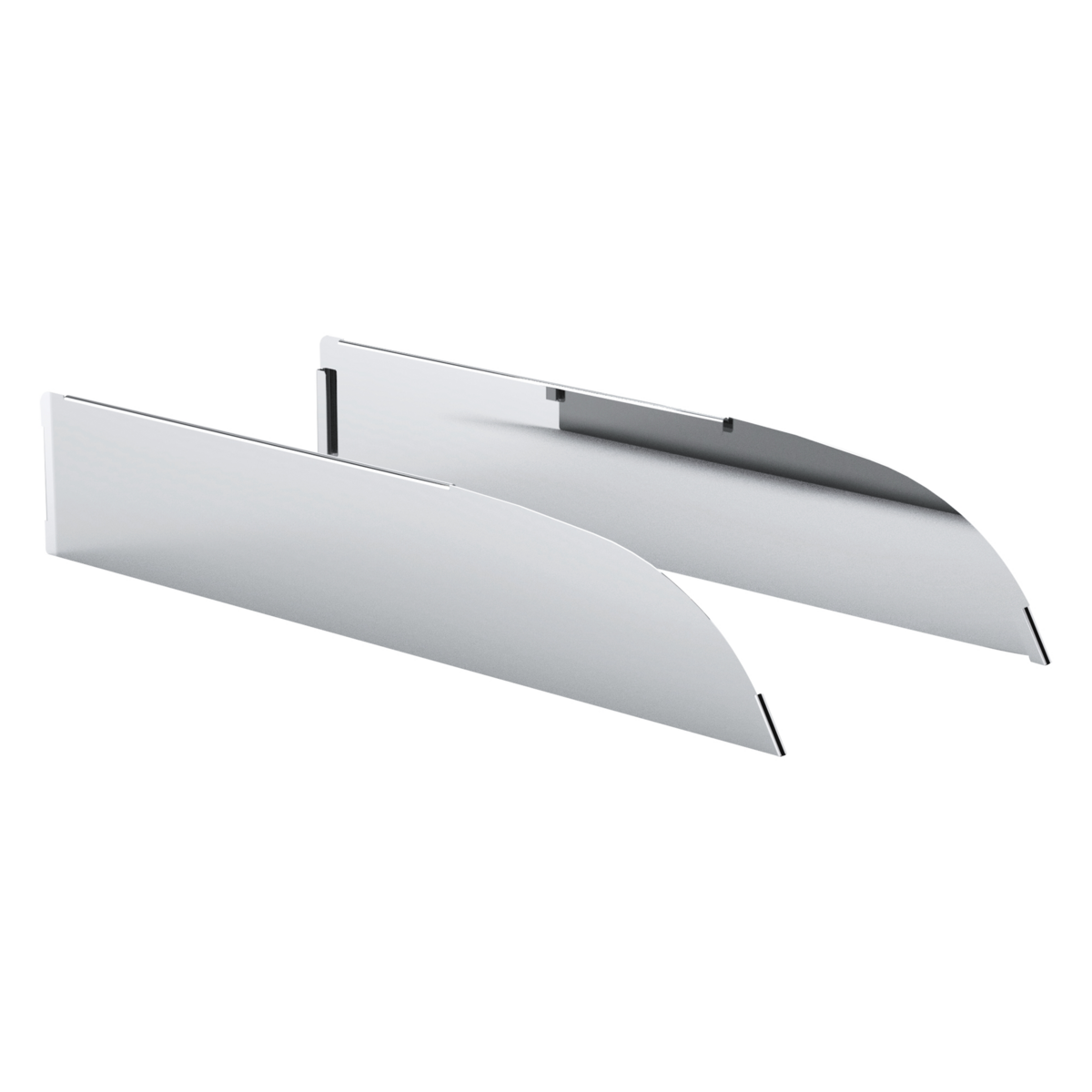 Pair of Kenworth T680, T880 2012-2017 Stainless Steel 6" Chop Top Window Trim