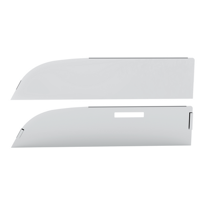 Pair of Kenworth T680, T880 Convex Mirror Truck 2012-2017 Stainless Steel 8" Chop Top Window Trim