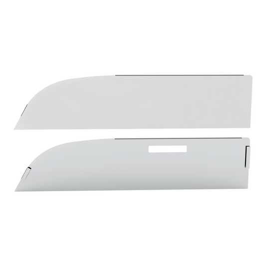 Pair of Kenworth T680, T880 Convex Mirror Truck 2012-2017 Stainless Steel 8" Chop Top Window Trim