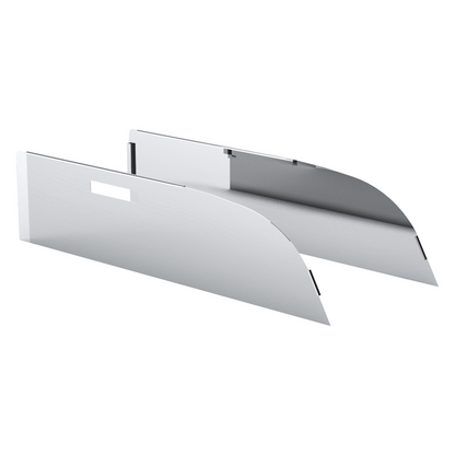Pair of Kenworth T680, T880 Convex Mirror Truck 2012-2017 Stainless Steel 8" Chop Top Window Trim
