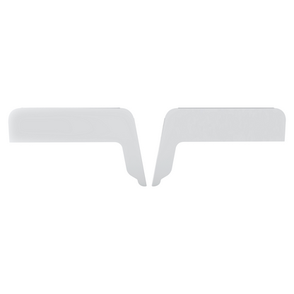 Pair of Kenworth T300, T600, T660, T800 Stainless Steel 8" L-Shaped Chop Top Window Trim