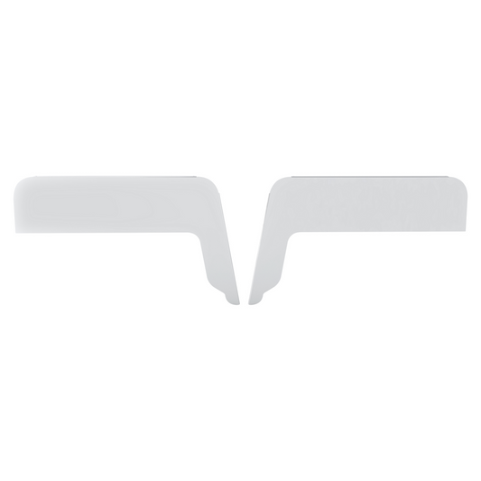 Pair of Kenworth T300, T600, T660, T800 Stainless Steel 8" L-Shaped Chop Top Window Trim