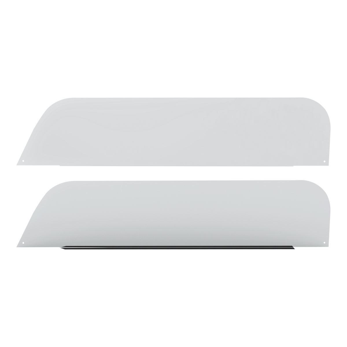 Pair of Freightliner Cascadia 2018-2026 Stainless Steel 7" Chop Top Window Trim