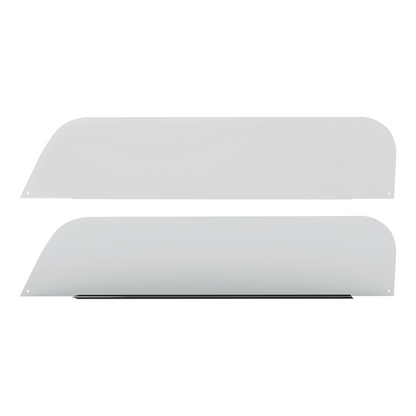 Pair of Freightliner Cascadia 2018-2026 Stainless Steel 7" Chop Top Window Trim