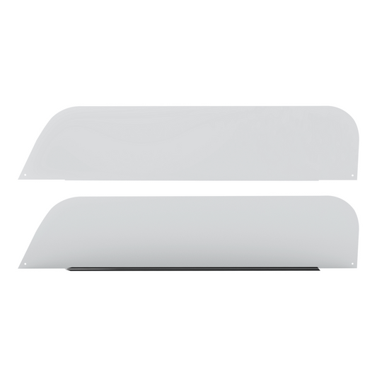 Pair of Freightliner Cascadia 2018-2026 Stainless Steel 7" Chop Top Window Trim